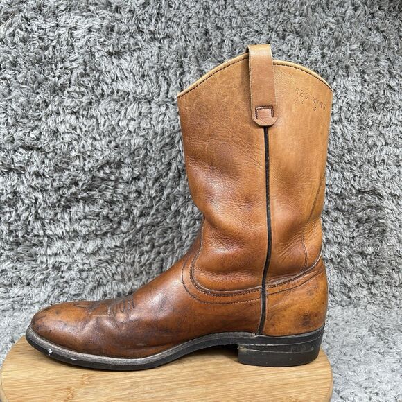 Vintage Red Wing Pecos Pull On Cowboy Western Boots Men's 12 B - Picture 5 of 12